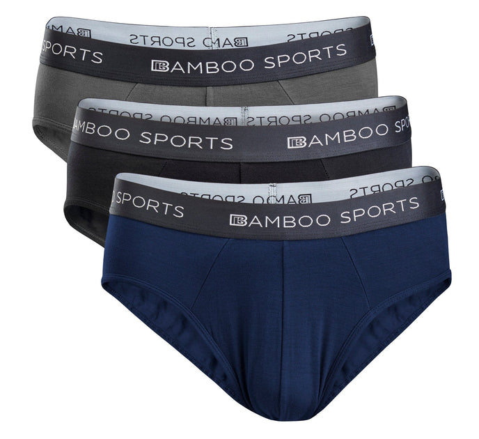 Men's Bamboo Rayon No Fly Briefs Available in all sizes & 3 Colors, 4 Pack