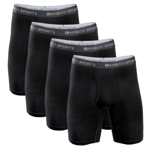 Men's 6 Inseam Bamboo Rayon Boxer Briefs - 4 Pack – Bamboo Sports