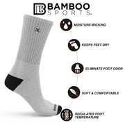 Bamboo Sports Premium Bamboo Crew Socks