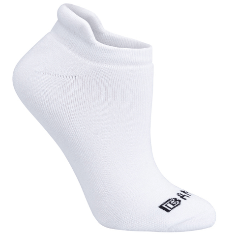 Bamboo Sports White / Medium New Premium No Show Socks, Pack of 4