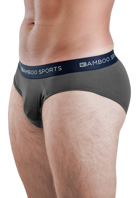 Bamboo Sports Men's Bamboo Underwear Briefs Available in all sizes & 3 Colors, 4 Pack