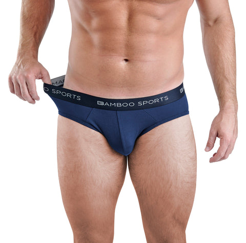 Bamboo Sports Men's Bamboo Underwear Briefs Available in all sizes & 3 Colors, 4 Pack