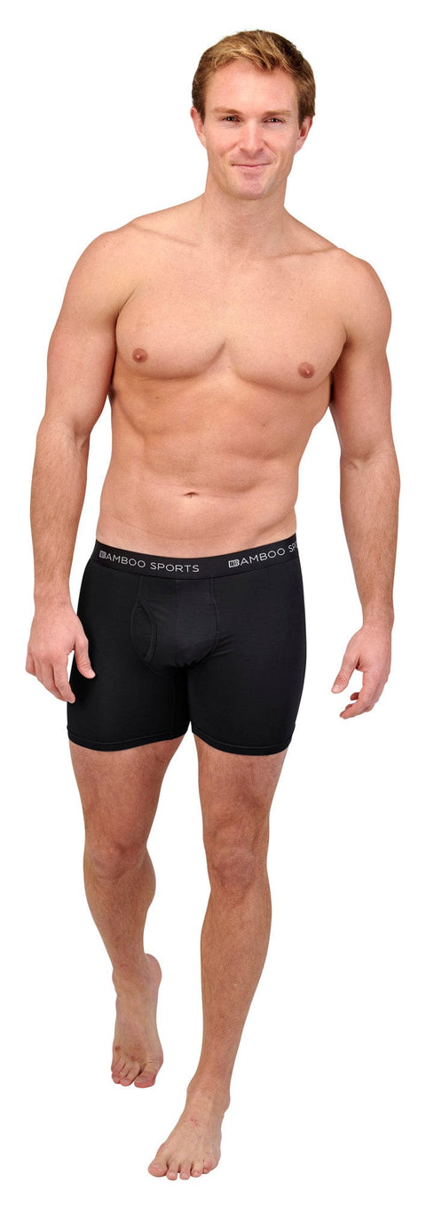 Bamboo Sports Men's Underwear Men's 4" Inseam Bamboo Boxer Briefs - 4 Pack
