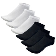Bamboo Sports Now Show Sock Black and White / Small / 6 Pack Unisex No Show Bamboo Socks