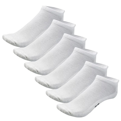 Bamboo Sports Now Show Sock White / Small / 6 Pack Unisex No Show Bamboo Socks
