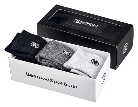 Bamboo Sports Premium Bamboo Crew Socks (3 Pack)