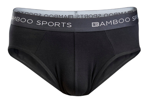 Bamboo Sports Small / Black Men's Bamboo Underwear Briefs Available in all sizes & 3 Colors, 4 Pack
