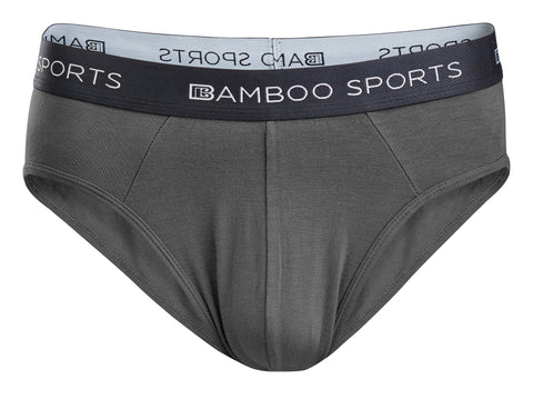 Bamboo Sports Small / Gray Men's Bamboo Underwear Briefs Available in all sizes & 3 Colors, 4 Pack